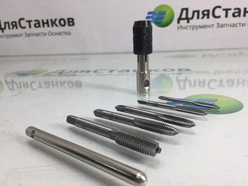 Набор метчиков M3/M4/M5/M6/M8 с ключом – фото 5